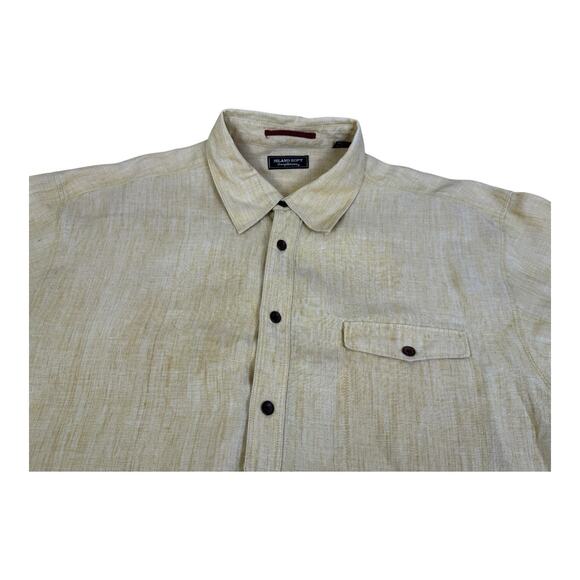 Tommy Bahama Button Up 100% Linen Shirt Mens Large Casual Island Soft - Picture 11 of 14